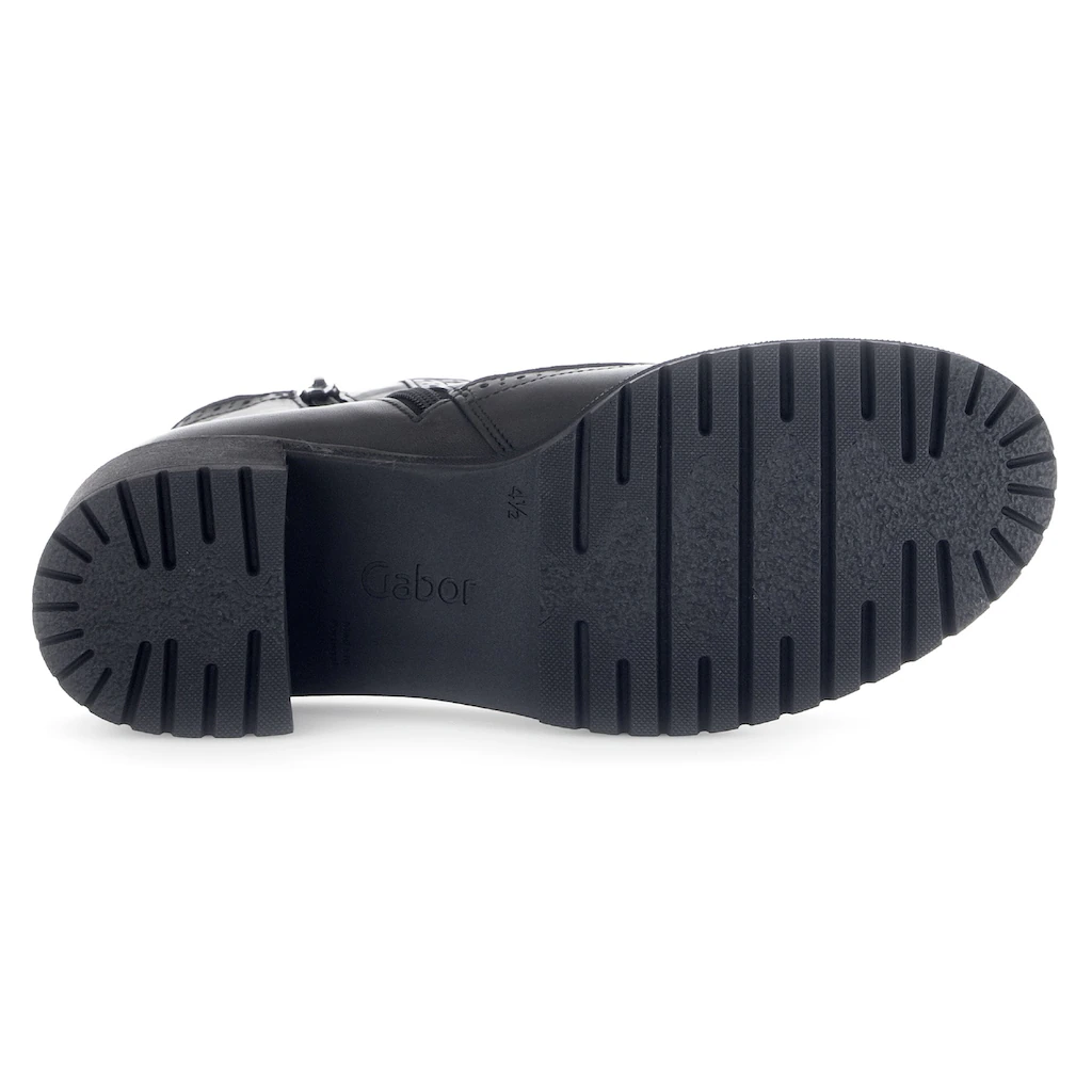 Gabor Chelseaboots Blockabsatz Businessschuh Stiefelette Mit Lyra Lochung Online Bestellen