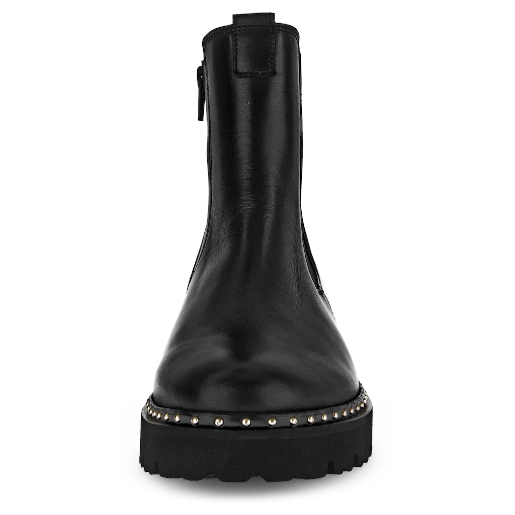 Gabor Chelseaboots Blockabsatz Stiefelette Boots Reißverschluss Und Stretcheinsatz ▷ Für
