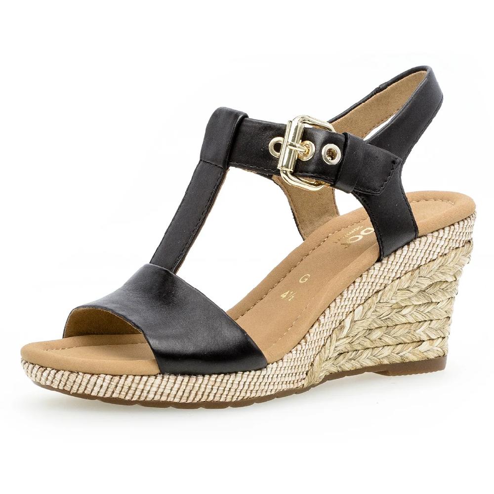 Gabor Keilsandalette »MILANO« Sommerschuh Sandale Keilabsatz mit Bastbezug Weite G