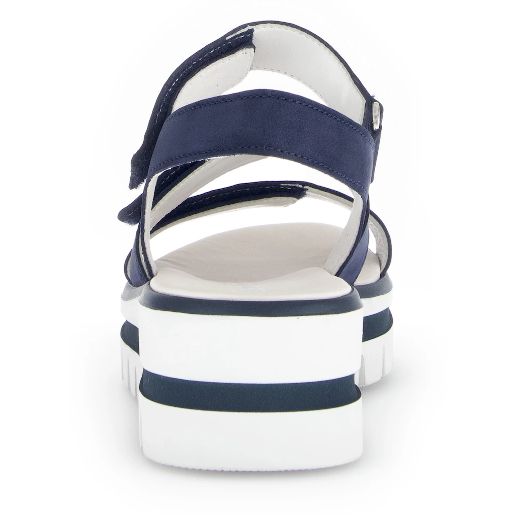 Gabor Keilsandalette Plateau Riemchensandale Sommerschuh Mit Drei Klettverschlüssen