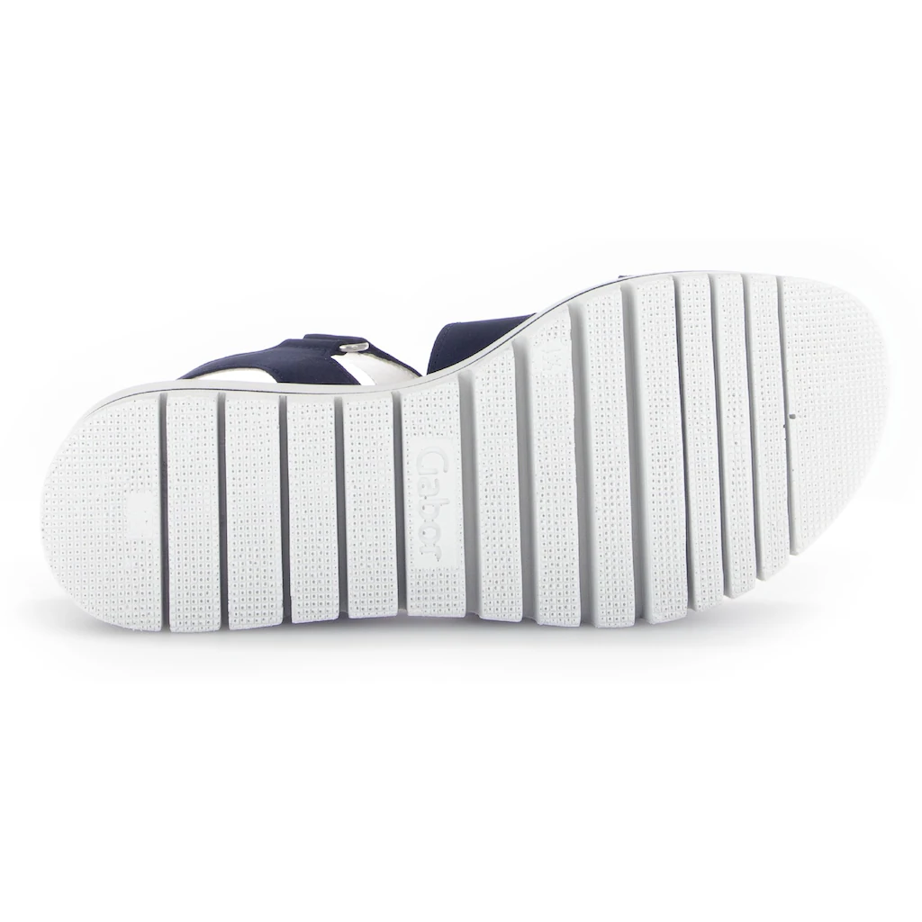 Gabor Keilsandalette Plateau Riemchensandale Sommerschuh Mit Drei Klettverschlüssen