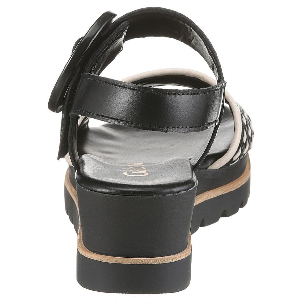 Gabor Keilsandalette Sommerschuh Riemchensandale Mit Klett Unter Der Zierschließe