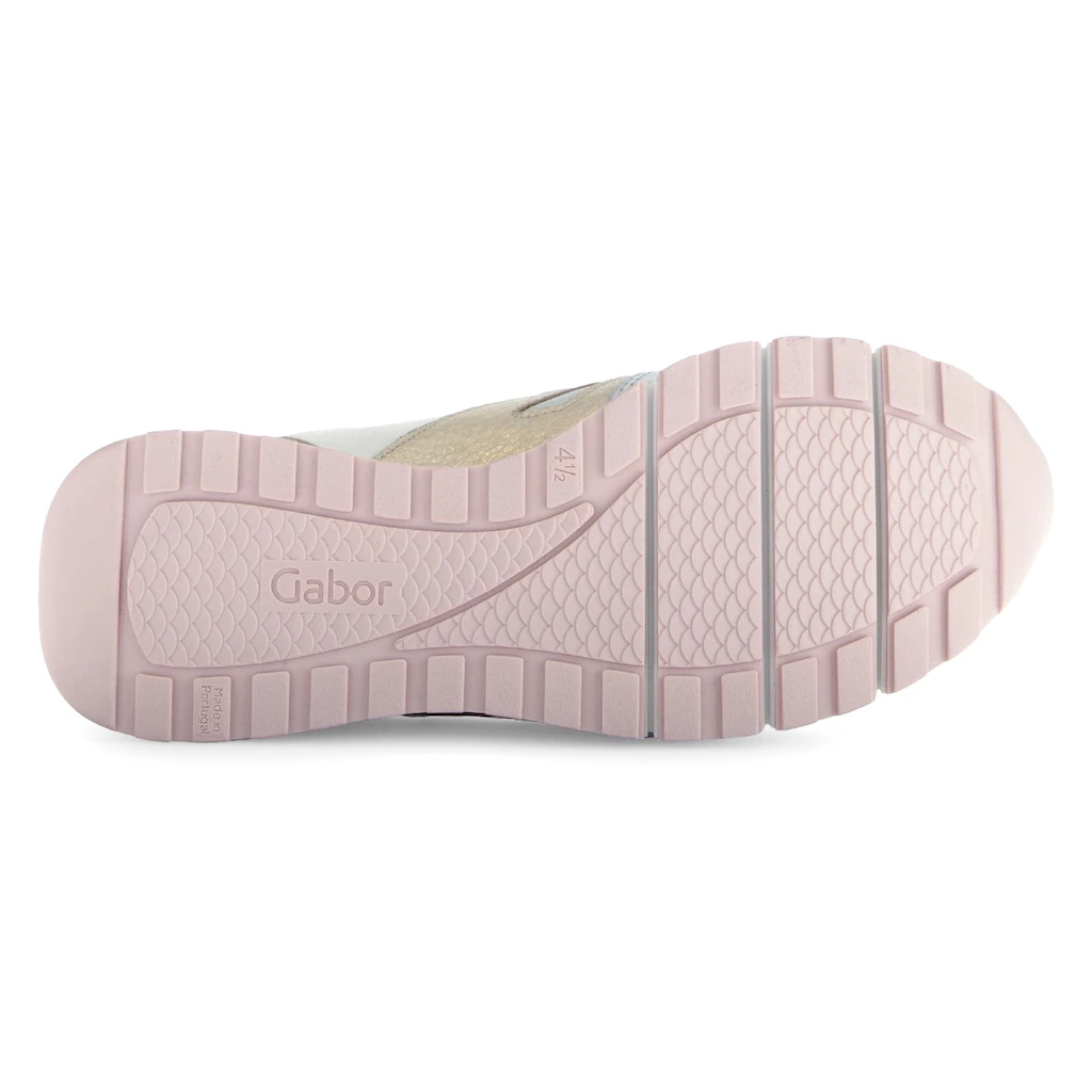 Gabor Keilsneaker »FLORENZ« Freizeitschuh Halbschuh Schnürer Kontrastbesätze Weite G (=weit) ▷ Für