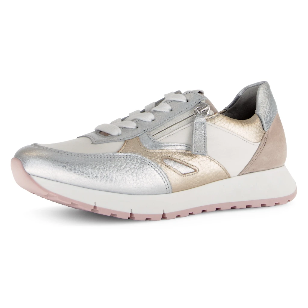 Gabor Keilsneaker »FLORENZ« Freizeitschuh Halbschuh Schnürer Kontrastbesätze Weite G (=weit) ▷ für