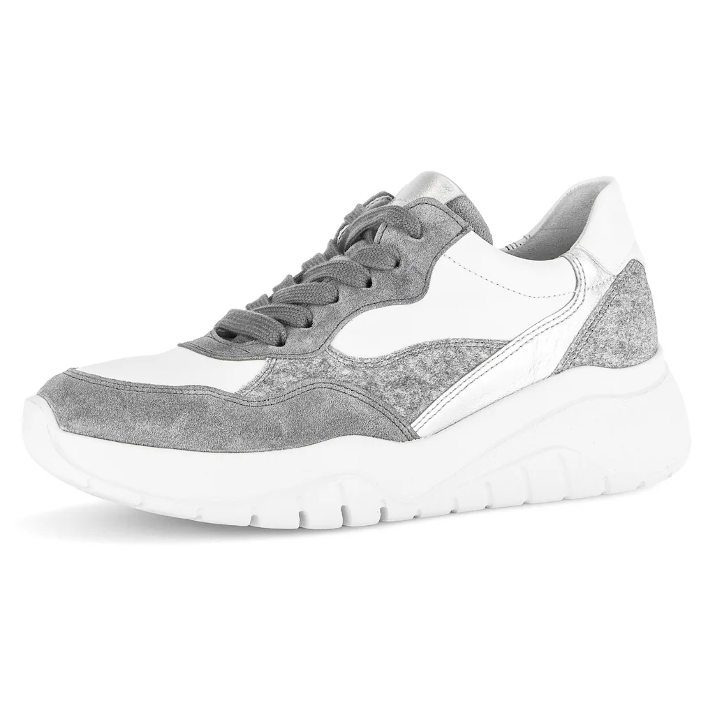 Gabor Keilsneaker Freizeitschuh Halbschuh Schnürschuh im modischen Materialmix online bestellen