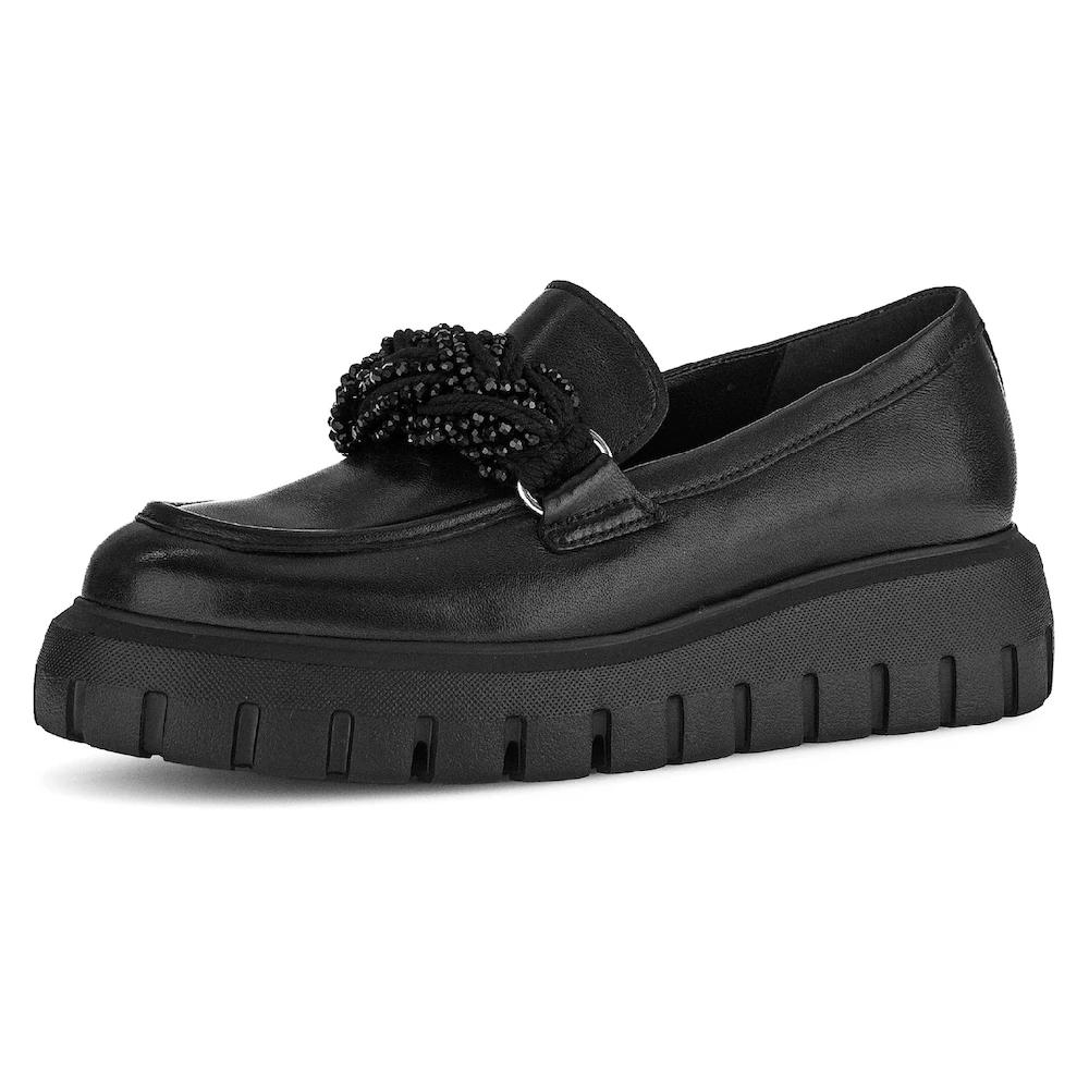 Gabor Loafer Slipper Schlupfschuh Halbschuh mit schmuckverziertem Flechtriegel bestellen