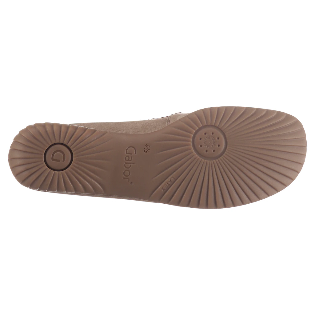 Gabor Mokassin »FLORENZ« Slipper Schlupfschuh Bequmschuh Mit Kontrastnaht Weite G (=weit)