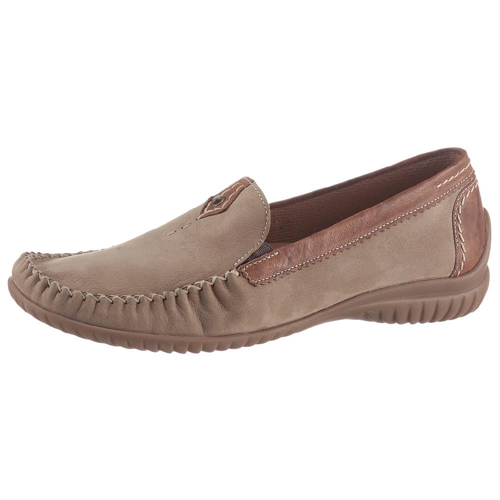Gabor Mokassin »FLORENZ« Slipper Schlupfschuh Bequmschuh mit Kontrastnaht Weite G (=weit)