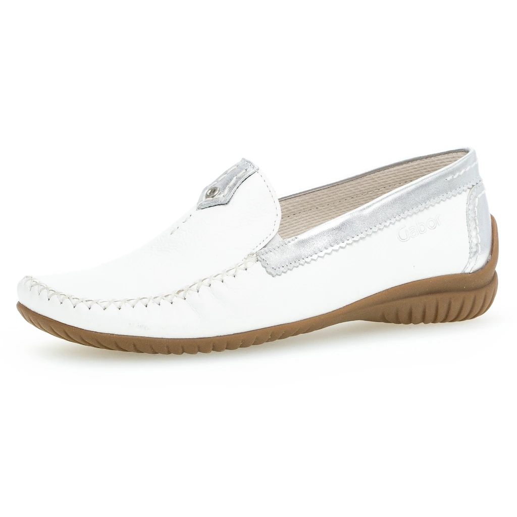 Gabor Mokassin »FLORENZ« Slipper Schlupfschuh Festtagsschuh mit Metallic-Details online bestellen