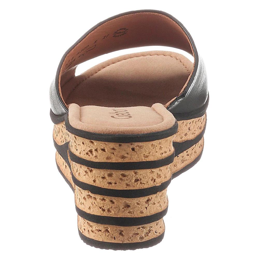 Gabor Pantolette Keilabsatz Sommerschuh Schlappe Raffinierte Absatzgestaltung Kaufen