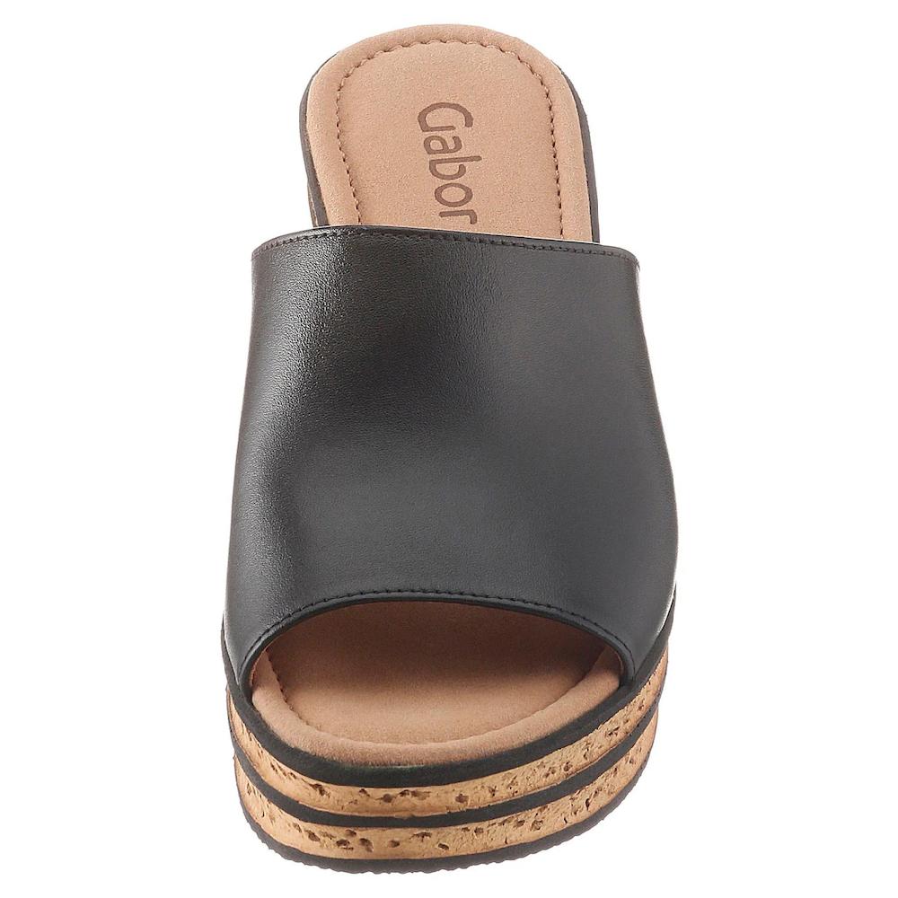 Gabor Pantolette Keilabsatz Sommerschuh Schlappe Raffinierte Absatzgestaltung Kaufen