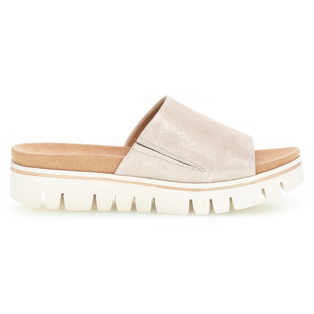 Gabor Pantolette Keilabsatz Sommerschuh Schlappen Mit Eingearbeitetem Gummizug Online Kaufen