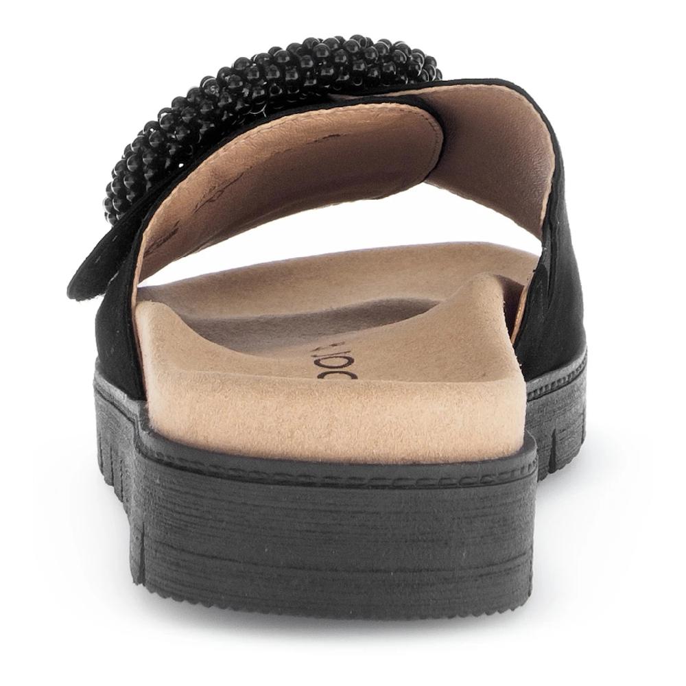 Gabor Pantolette Plateau Sommerschuh Schlappen Mit Zierperlen An Der Zierschnalle Online Bestellen