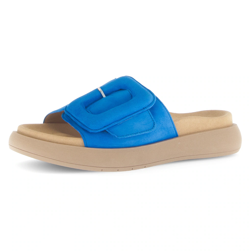 Gabor Pantolette Plateau Sommerschuh Schlappen mit großer Zierschnalle kaufen
