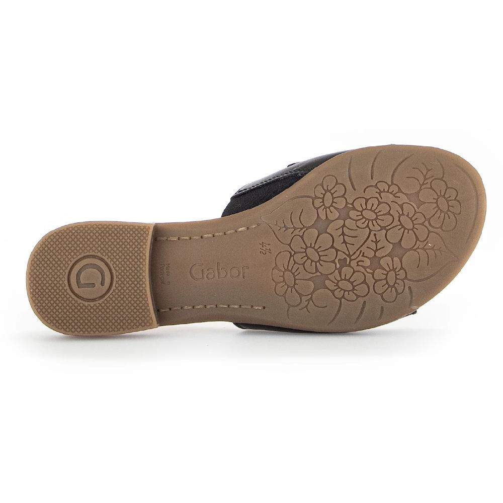 Gabor Pantolette »RHODOS« Blockabsatz Sommerschuh Schlappen Mit Schmuckelement