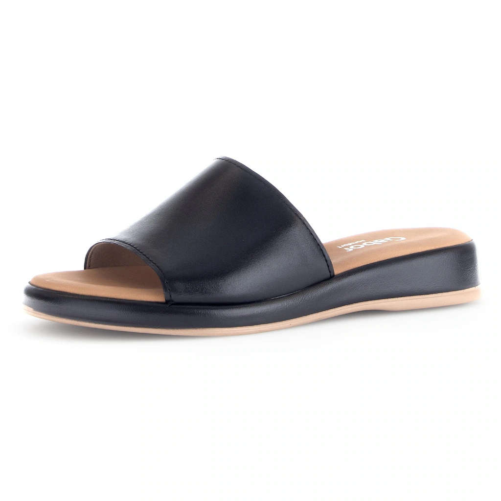 Gabor Pantolette »RHODOS« Sommerschuh Komfortschuh kleiner Stretcheinsatz Weite G (=weit)