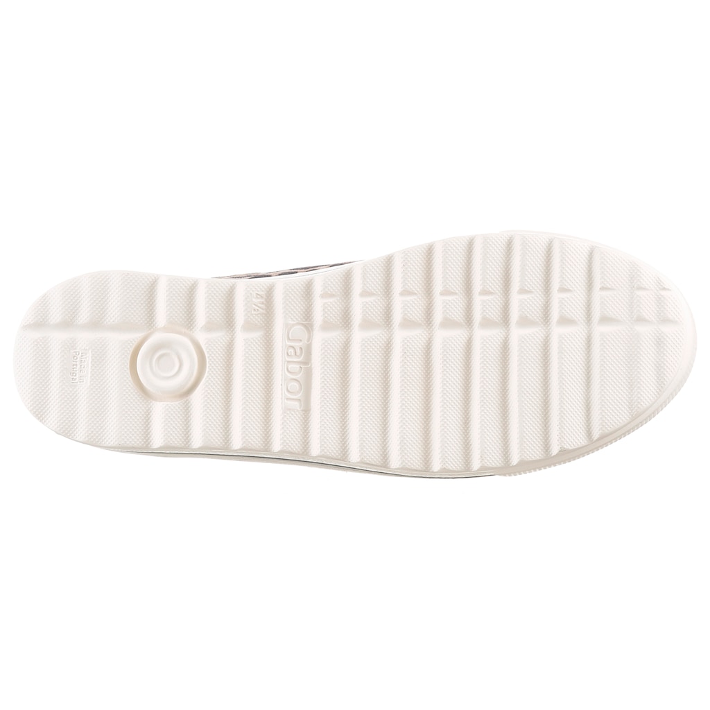 Gabor Plateausneaker »FLORENZ« Freizeitschuh Halbschuh Schnürer Modischer Leo-Look Weite G Kaufen