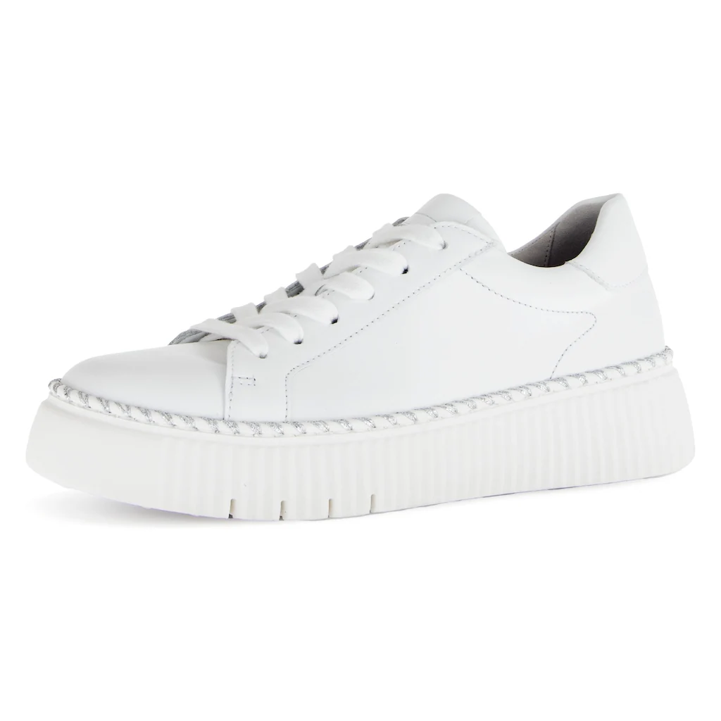 Gabor Plateausneaker Freizeitschuh Halbschuh Schnürschuh mit Kontrast-Rahmennaht online kaufen