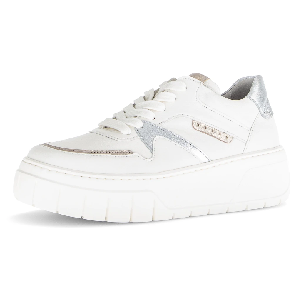 Gabor Plateausneaker Schnürschuh Halbschuh Freizeitschuh Besätze in Metallicoptik bestellen