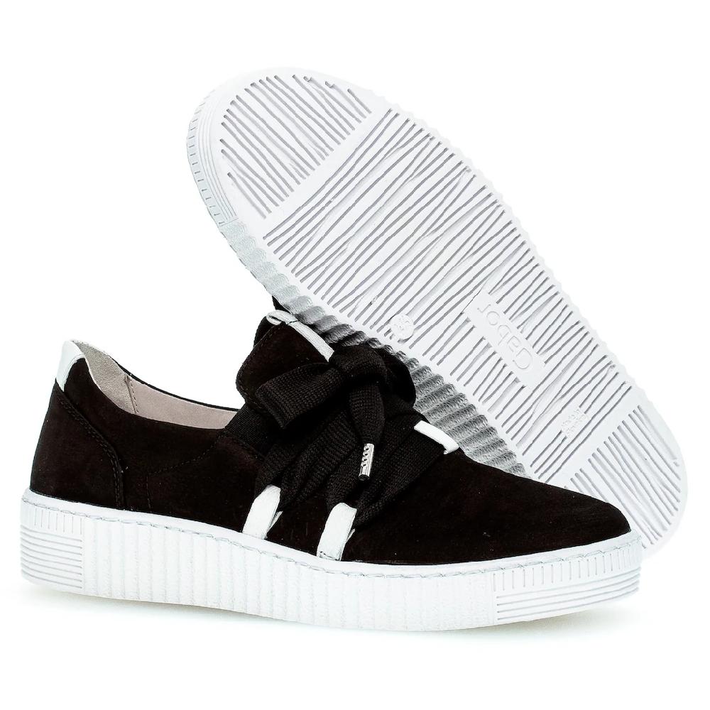 Gabor Plateausneaker Slip-On Sneaker Slipper Schnürschuh Mit Aufgesetzter Zierschnürung ▷ Für