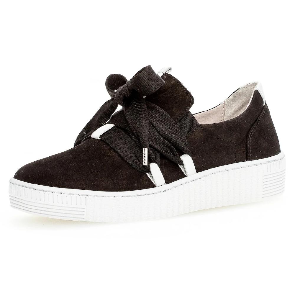 Gabor Plateausneaker Slip-On Sneaker Slipper Schnürschuh mit aufgesetzter Zierschnürung ▷ für