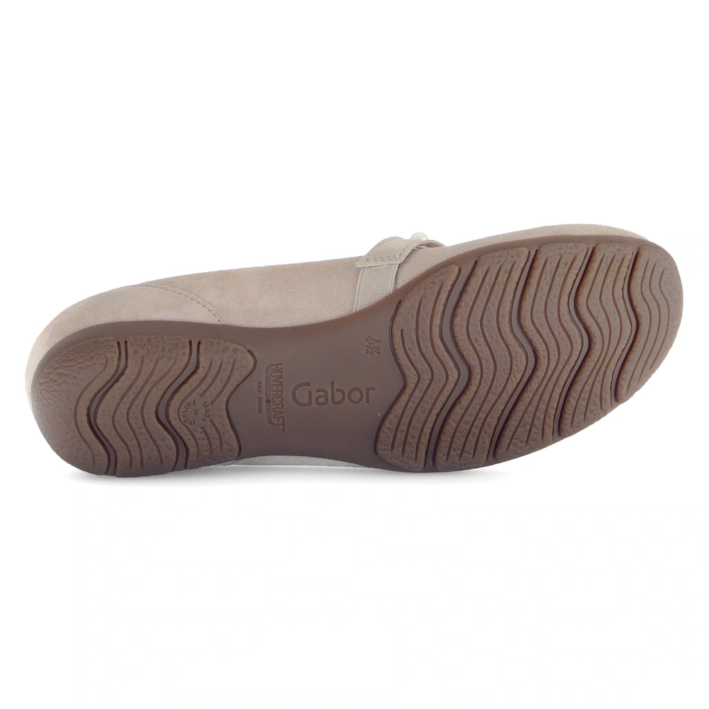 Gabor Riemchenballerina Businesschuh Kettschuh Mit Hovercraft-Luftkammer-Laufsohle
