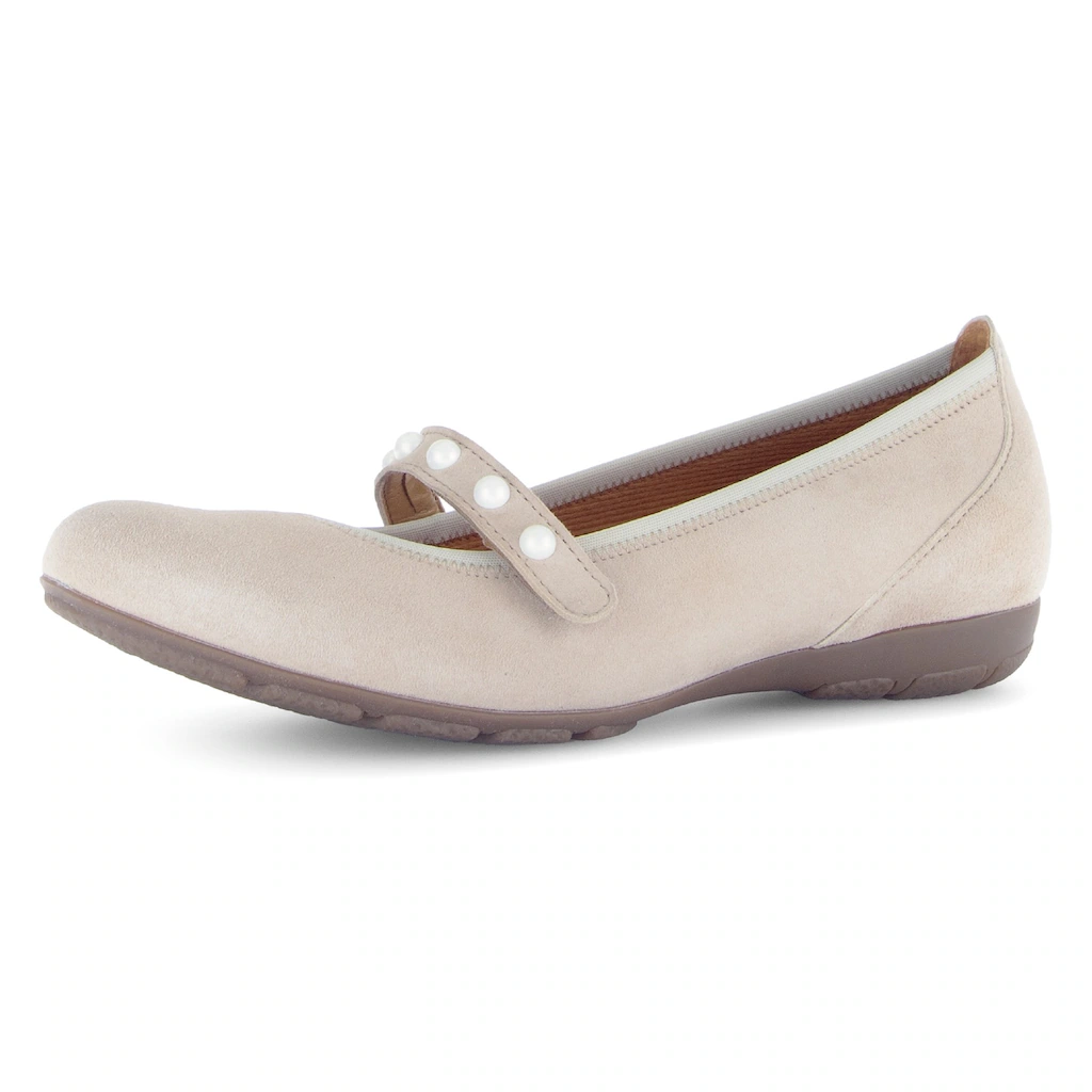 Gabor Riemchenballerina Businesschuh Kettschuh mit Hovercraft-Luftkammer-Laufsohle