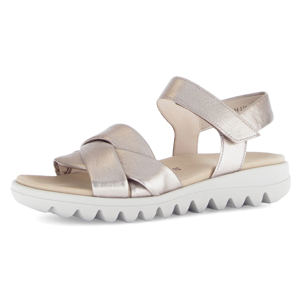Gabor Riemchensandale Sommerschuh Keilsandalette Bequemschuh mit Klettverschluss online kaufen