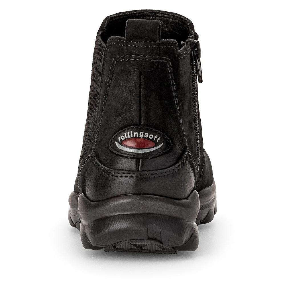 Gabor Rollingsoft Chelseaboots Keilabsatz Komfortschuh Stiefelette Logoschrifzug An Der Ferse ▷ Für