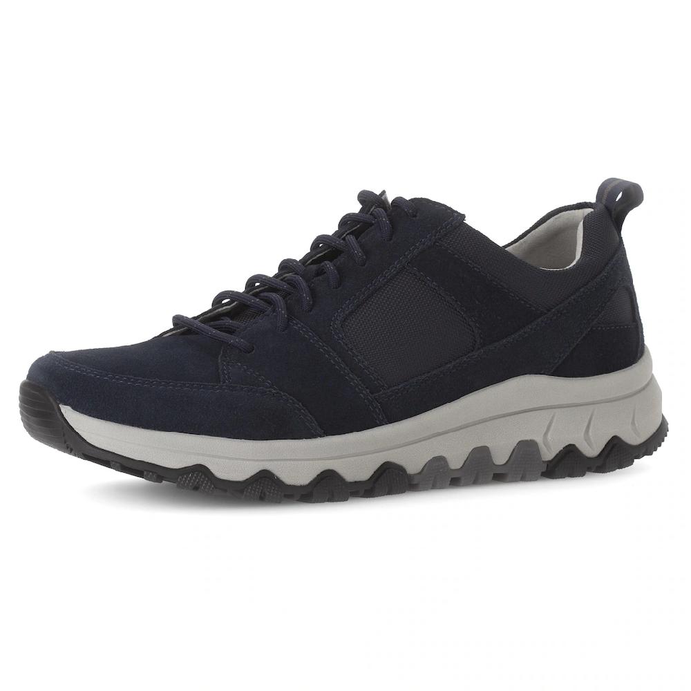 Gabor Rollingsoft Keilsneaker Freizeitschuh Halbschuh Schnürschuh mit Ziernähten Weite G