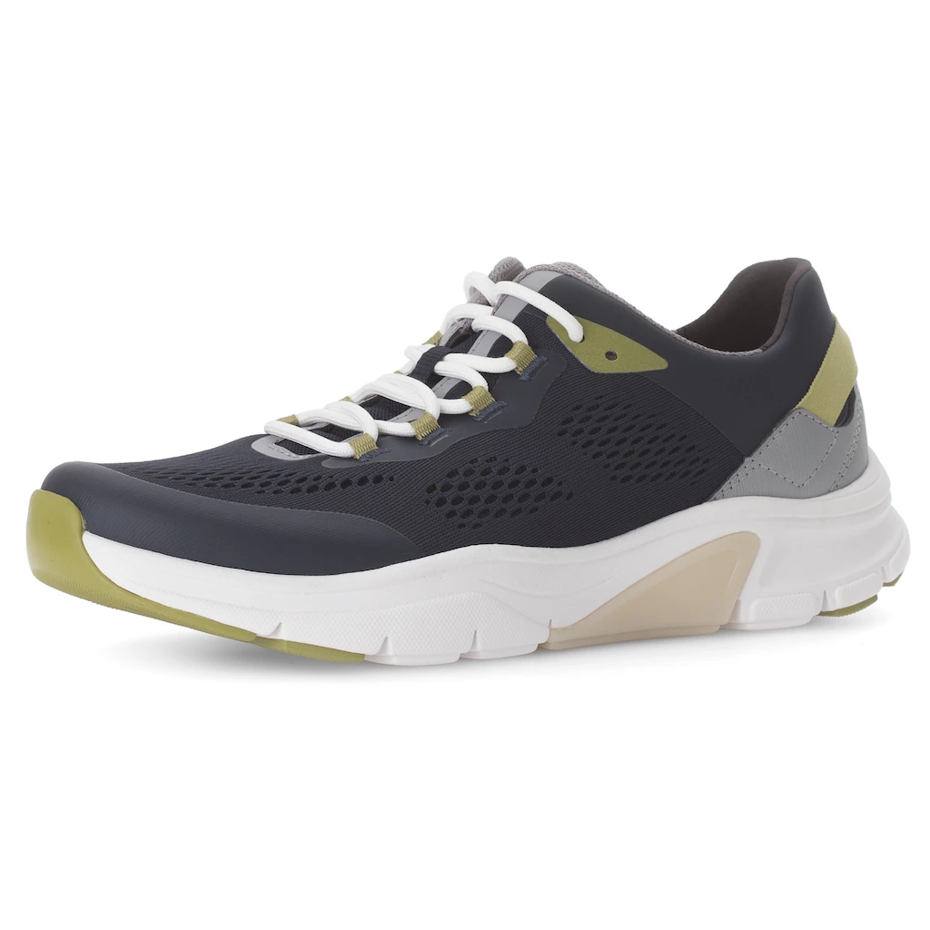 Gabor Rollingsoft Keilsneaker Freizeitschuh Halbschuh Schnürschuh mit Kontrastbesätzen Weite G