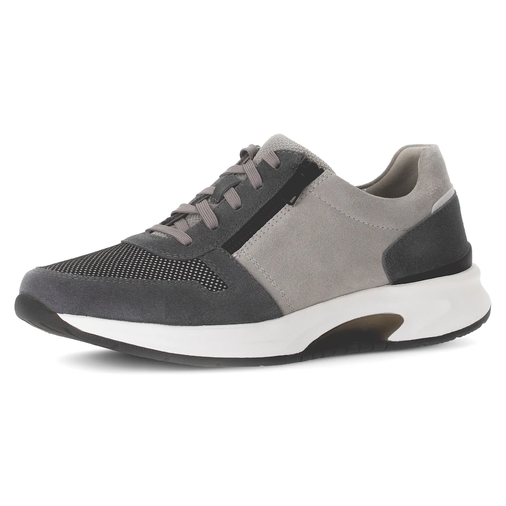Gabor Rollingsoft Keilsneaker Freizeitschuh Halbschuh Schnürer mit Außenreißverschluss G-Weite