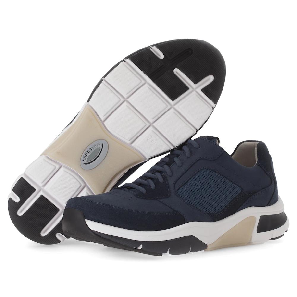 Gabor Rollingsoft Keilsneaker Freizeitschuh Halbschuh Schnürschuh Mit Logo An Der Ferse G-Weite