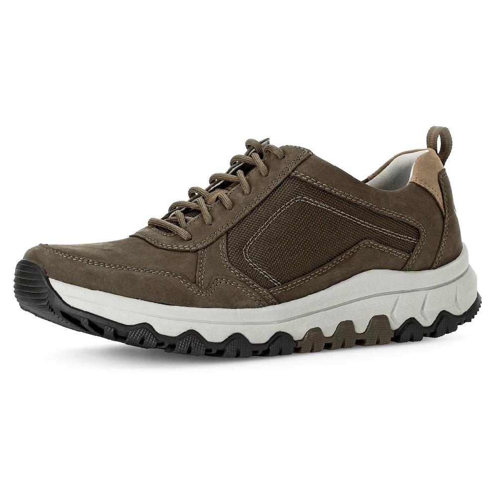 Gabor Rollingsoft Keilsneaker Freizeitschuh Halbschuh Schnürer mit Kontrastnähten G-Weite