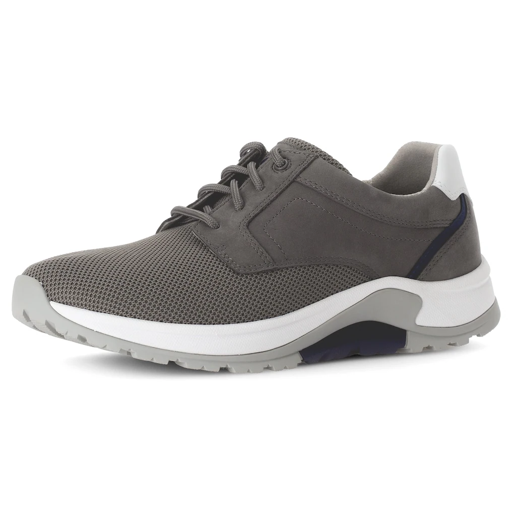 Gabor Rollingsoft Keilsneaker Freizeitschuh Halbschuh Schnürschuh mit Ziernähten G-Weite