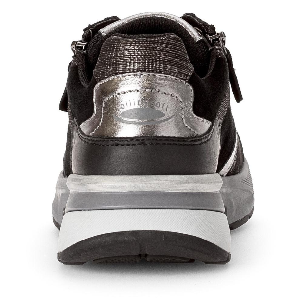 Gabor Rollingsoft Keilsneaker Keilabsatz Freizeitschuh Halbschuh Schnürschuh Kontrastbesätze Online Kaufen