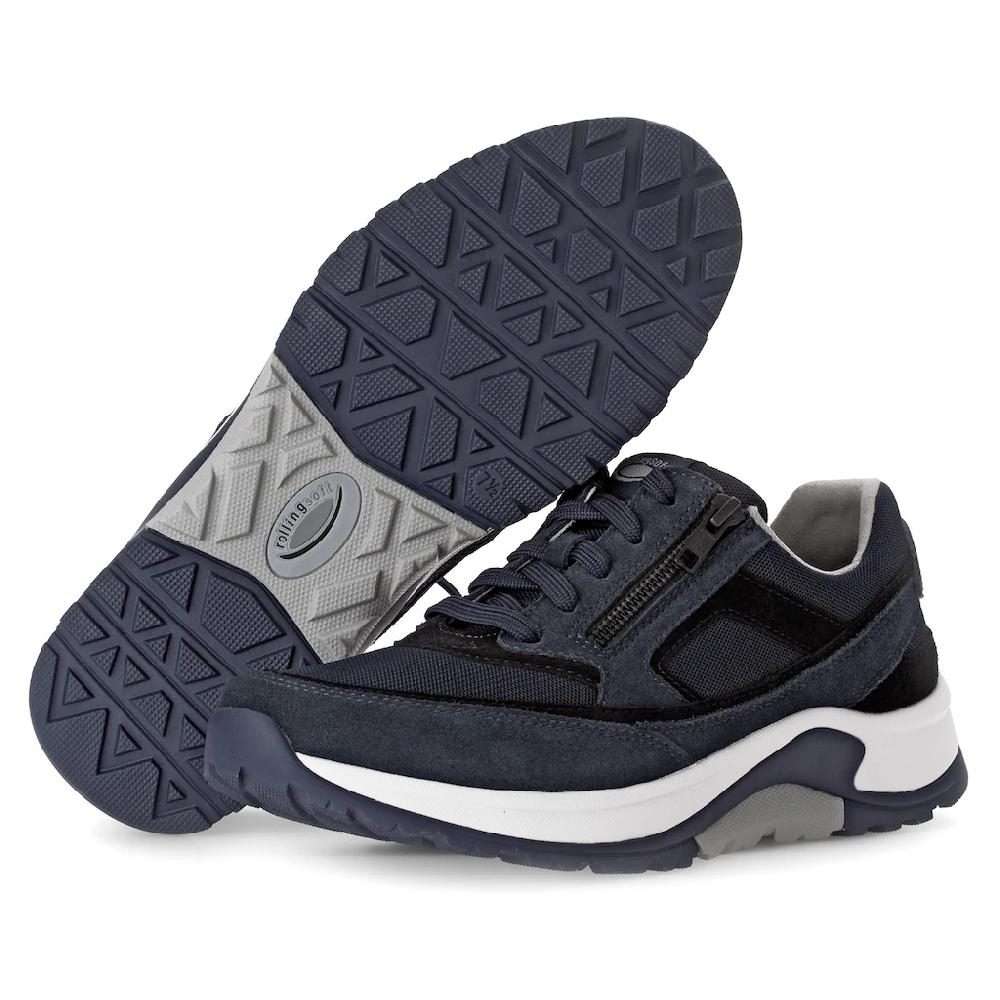 Gabor Rollingsoft Keilsneaker Schnürschuh Halbschuh Freizeitschuh Außenreißverschluss G-Weite