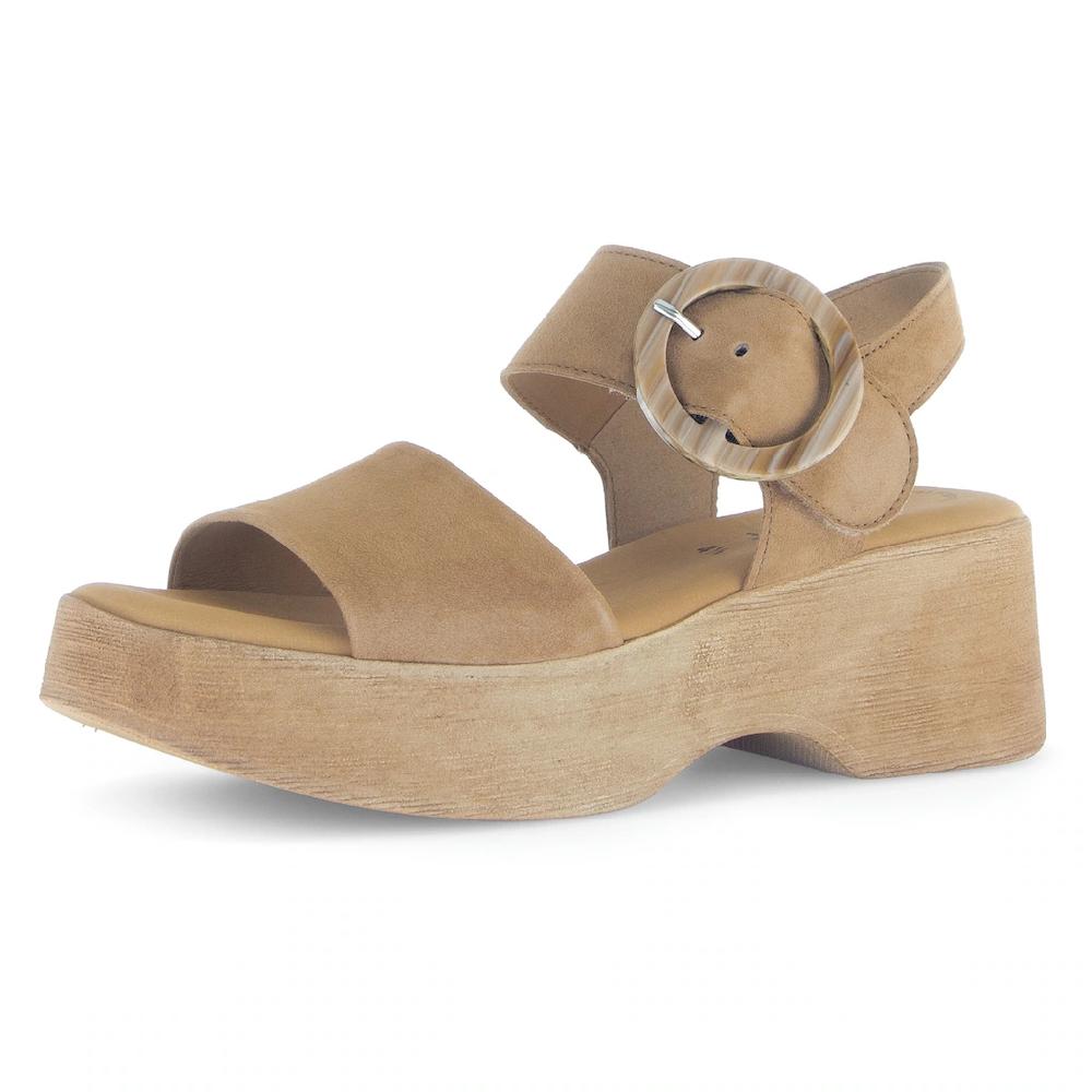 Gabor Sandalette Sommerschuh Riemchensandale mit Plateau in Holzoptik online kaufen