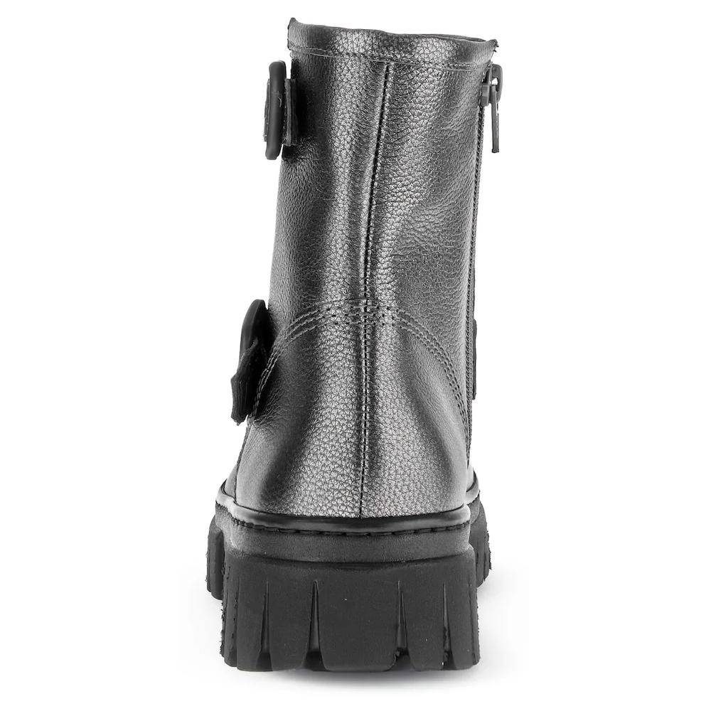 Gabor Schlupfboots »York« Plateau Stiefelette Chunky Boots Weite G In Metallic-Optik Kaufen