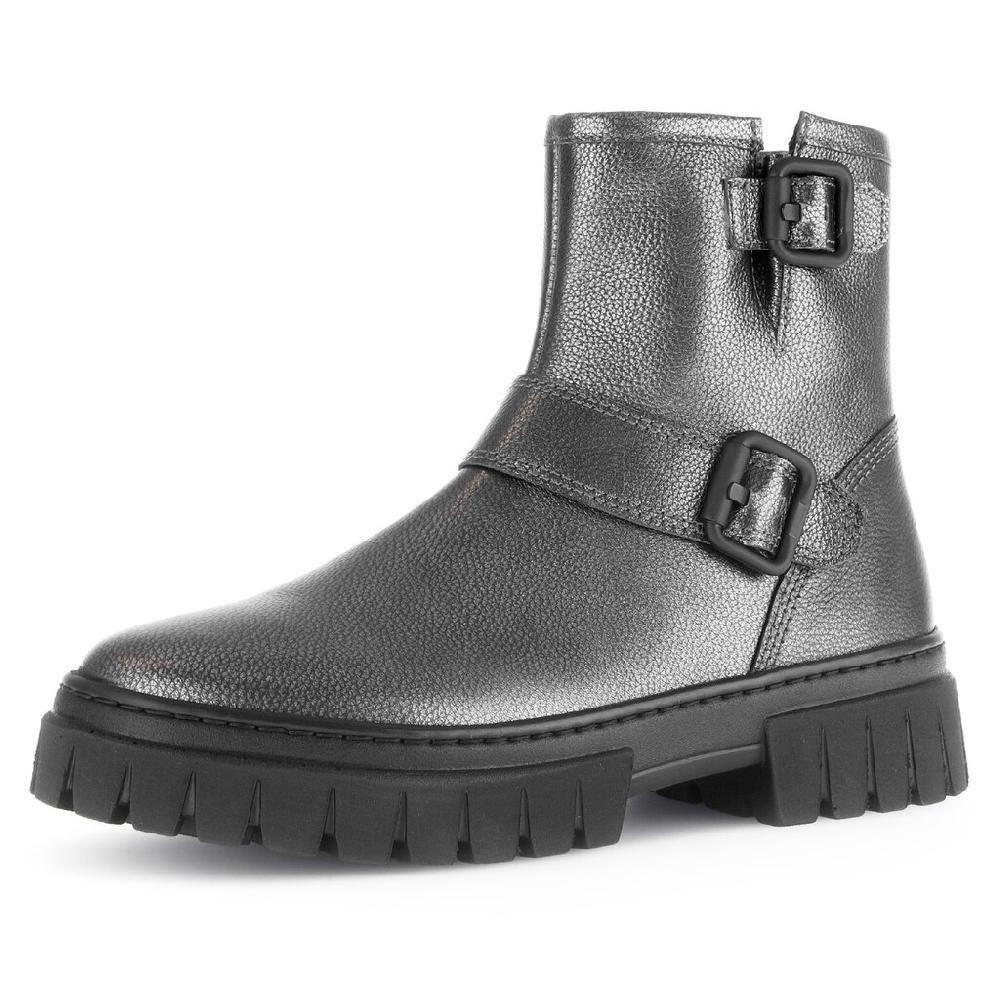 Gabor Schlupfboots »York« Plateau Stiefelette Chunky Boots Weite G in Metallic-Optik kaufen