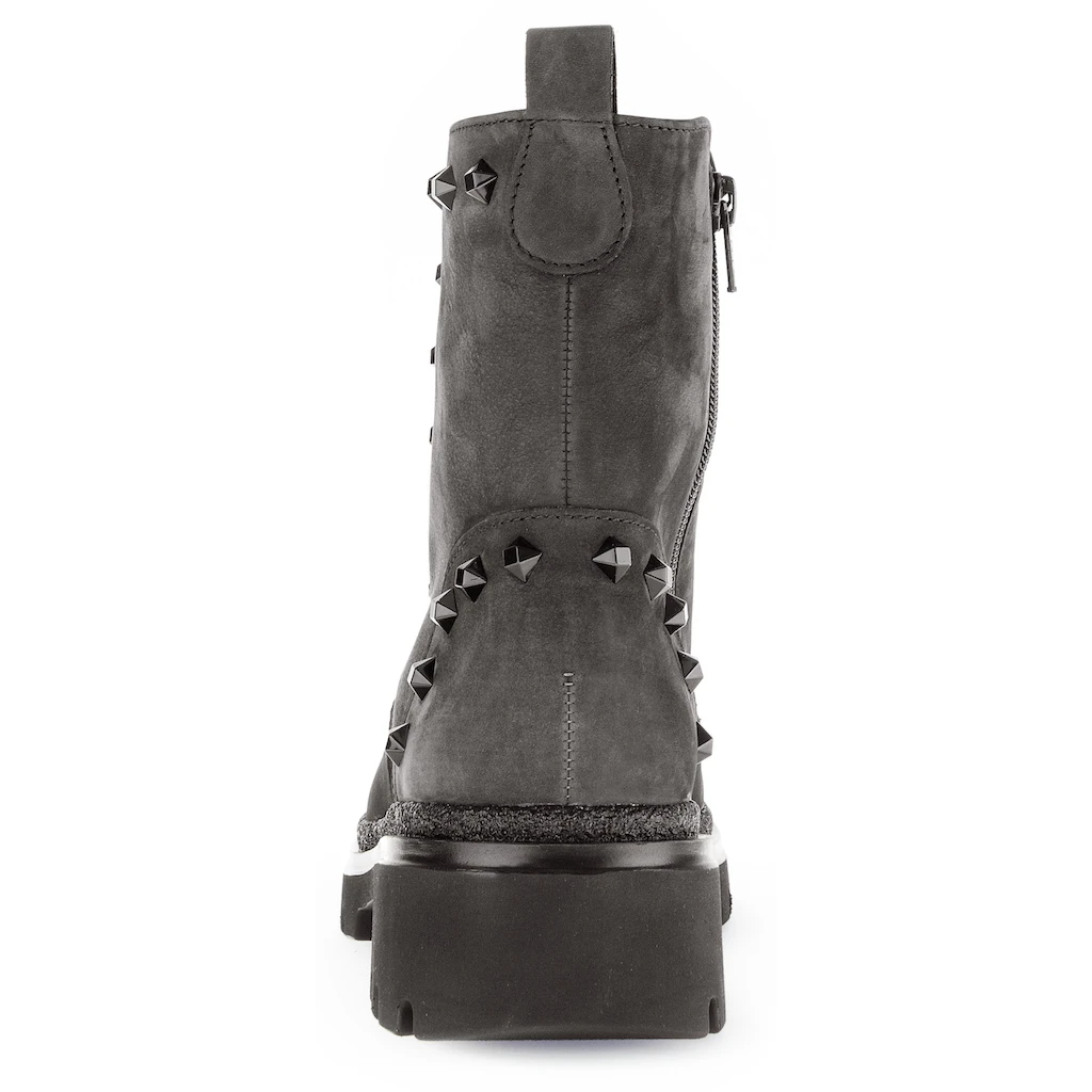 Gabor Schnürboots »Florenz« Blockabsatz Schnürstiefelette Komfortschuh In Weite G (= Weit) Kaufen