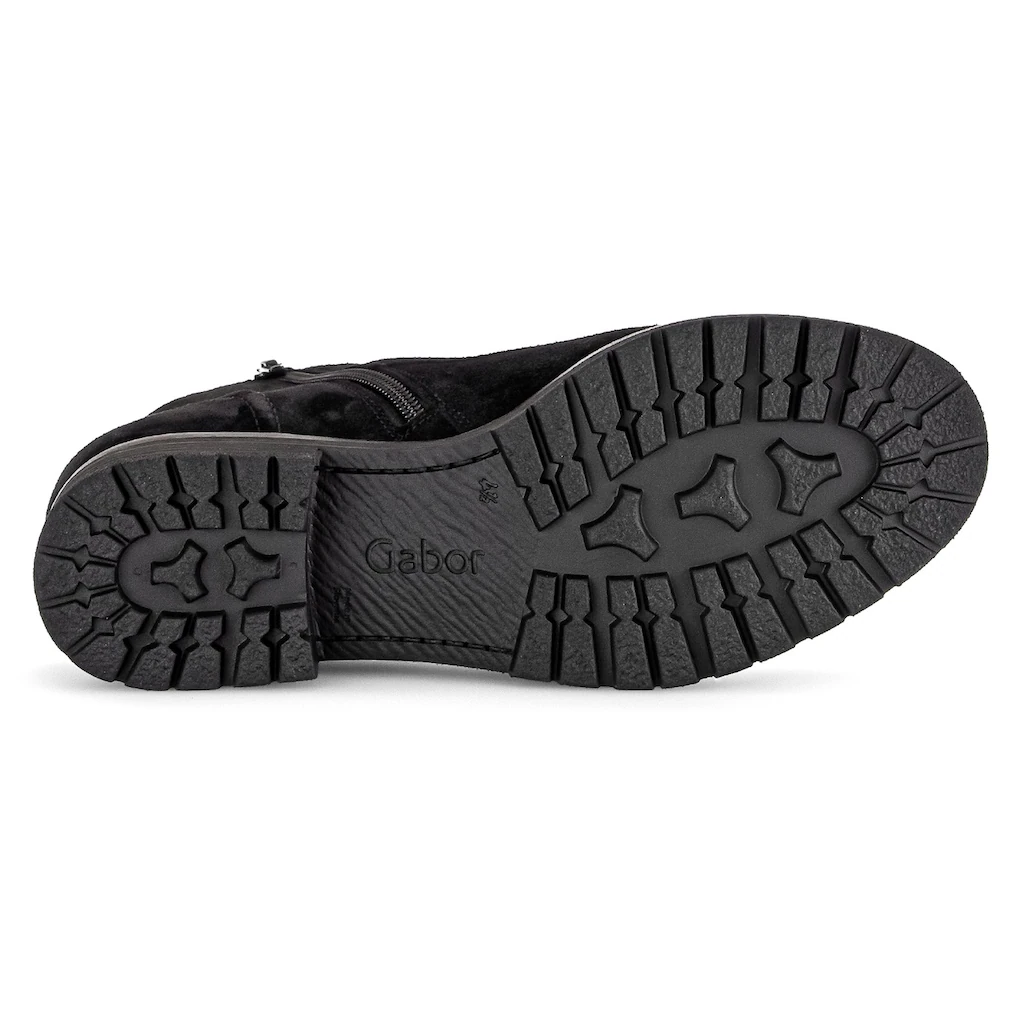 Gabor Schnürstiefelette »Genua« Blockabsatz Schnürboots Komfortschuh In Schuhweite G (= Weit) Online Kaufen