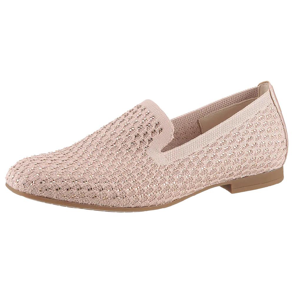 Gabor Slipper Blockabsatz Loafer Bequemschuh mit funkelnden Strass-Steinen
