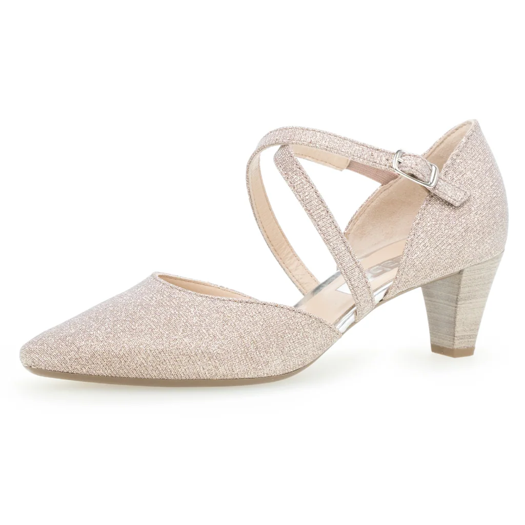 Gabor Spangenpumps Abendschuh Brautschuh Trichterabsatz in Glitzer-Optik online kaufen