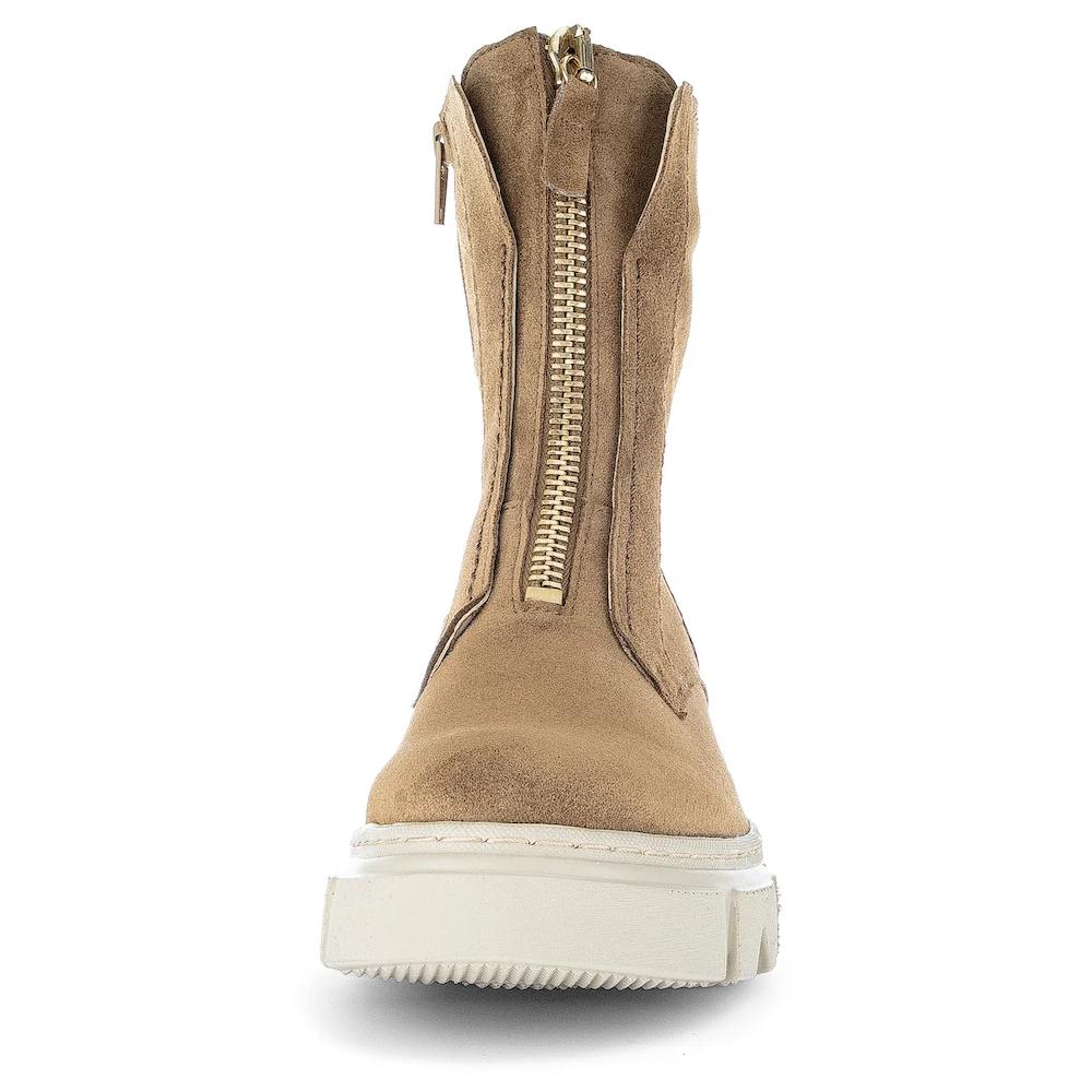 Gabor Stiefelette Plateau Boots Mit Goldfarbenem Front-Reißverschluss Online Kaufen
