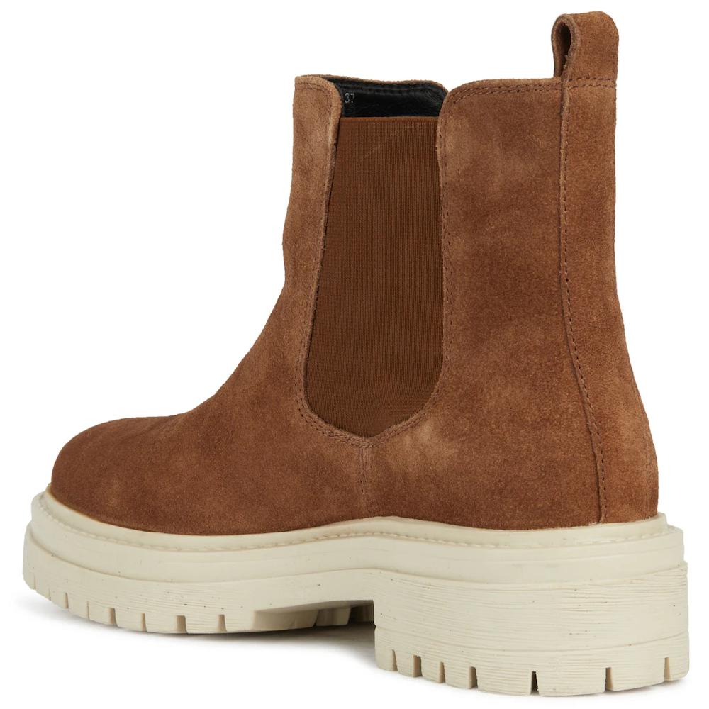 Geox Chelseaboots »D IRIDEA« Blockabsatz Streetwear Schlupfschuh Stiefelette Mit Kontrasten ▷ Für