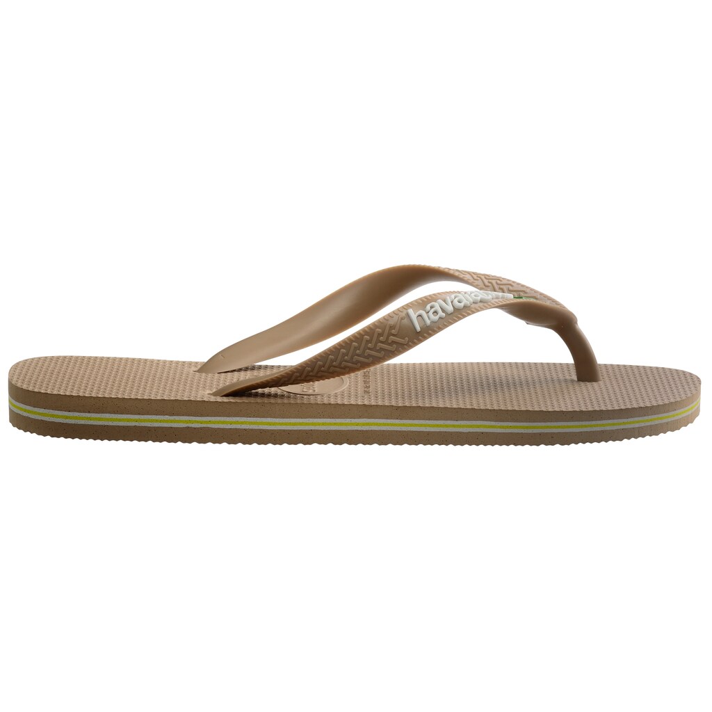 Havaianas Zehentrenner »BRASIL LOGO« Sommerschuh Schlappen Poolsildes Mit Logoschriftzug
