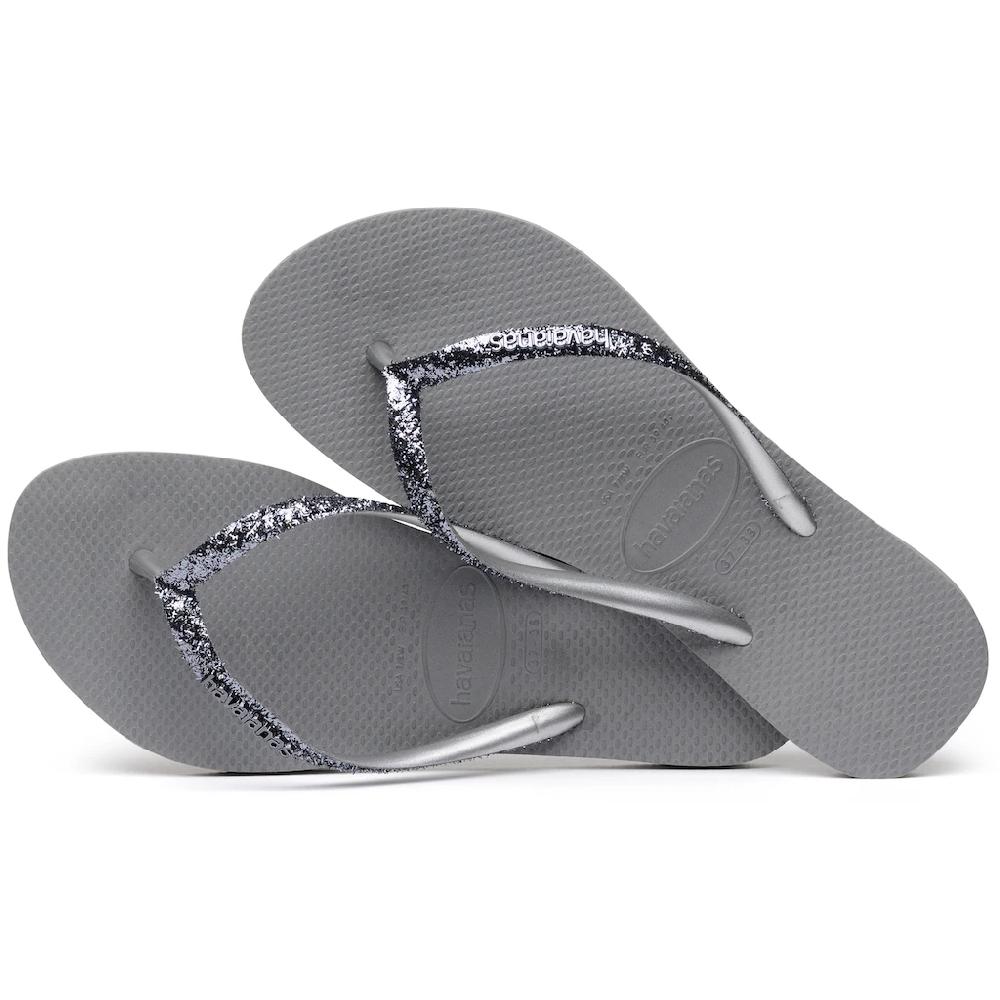 Havaianas Zehentrenner »SLIM GLITTER 2« Sommerschuh Schlappen Poolsildes Mit Glitzernden Details