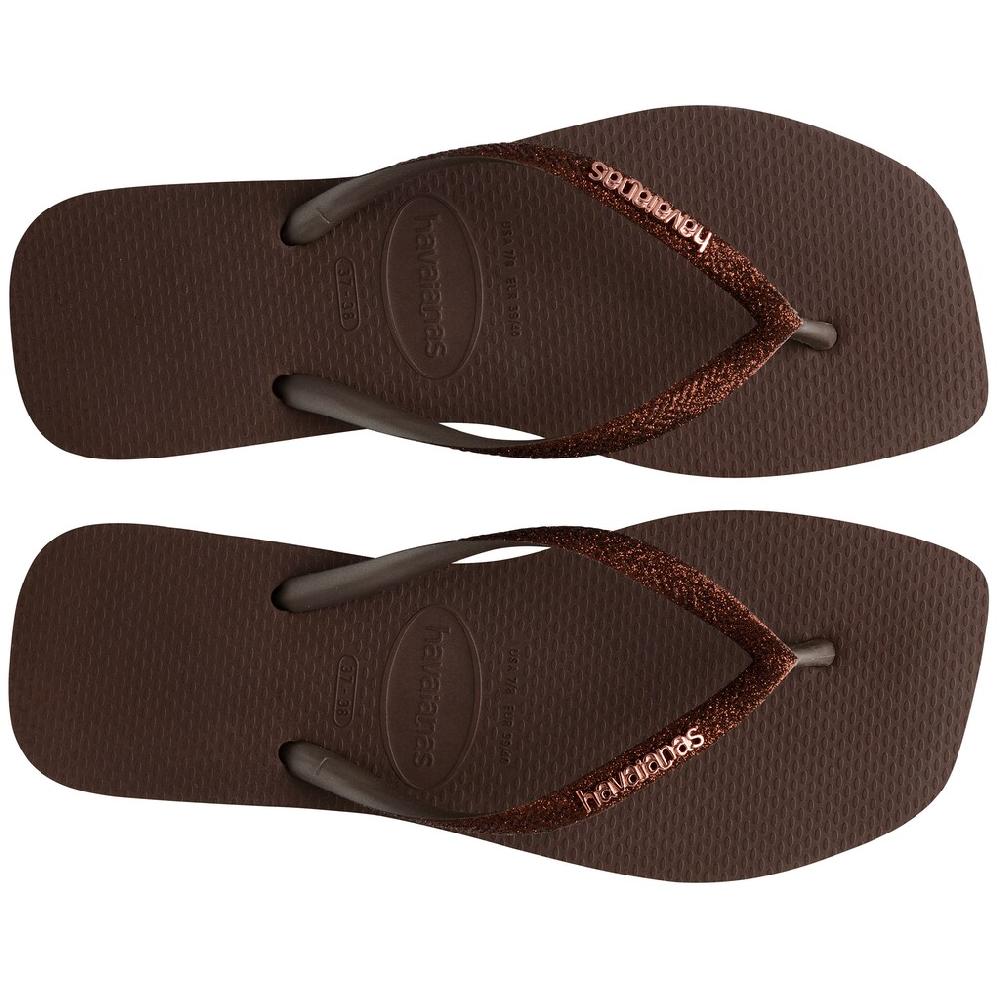 Havaianas Zehentrenner »SQUARE GLITTER« Sommerschuh Schlappen Poolsildes Mit Glitter