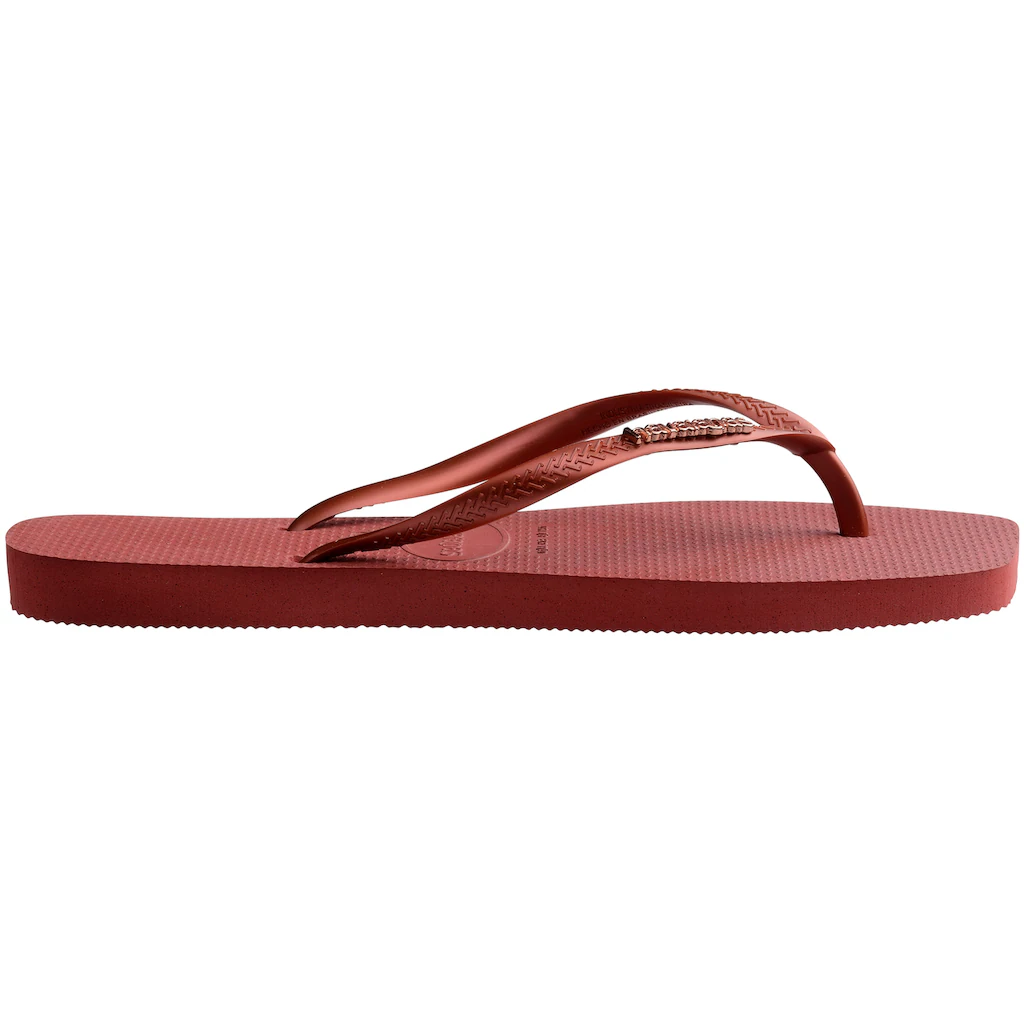 Havaianas Zehentrenner »SQUARE LOGO METALLIC« Sommerschuh Schlappen Poolsildes Mit Metallic-Riemchen